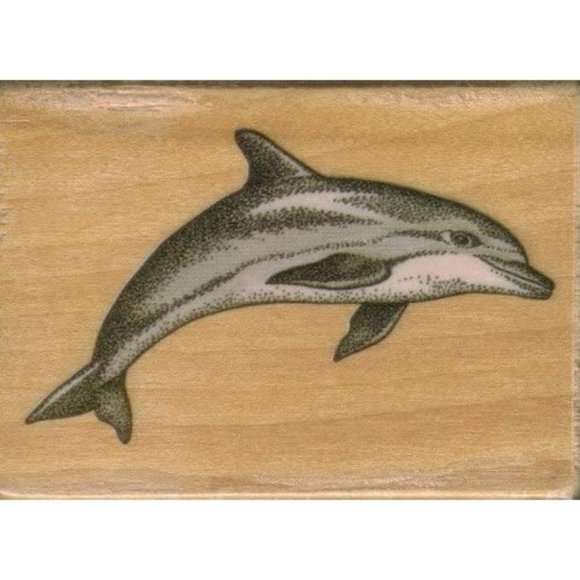 Dolphin Rubber Wood Stamp Rubber NEW NWT Stampede by Delta Creative Crafts Scrap - Picture 1 of 1